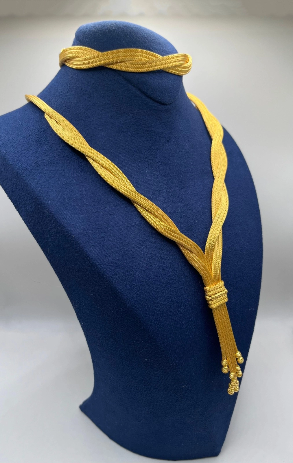 Altın Kaplamalı Dorika Gümüş Set (Küpesiz)