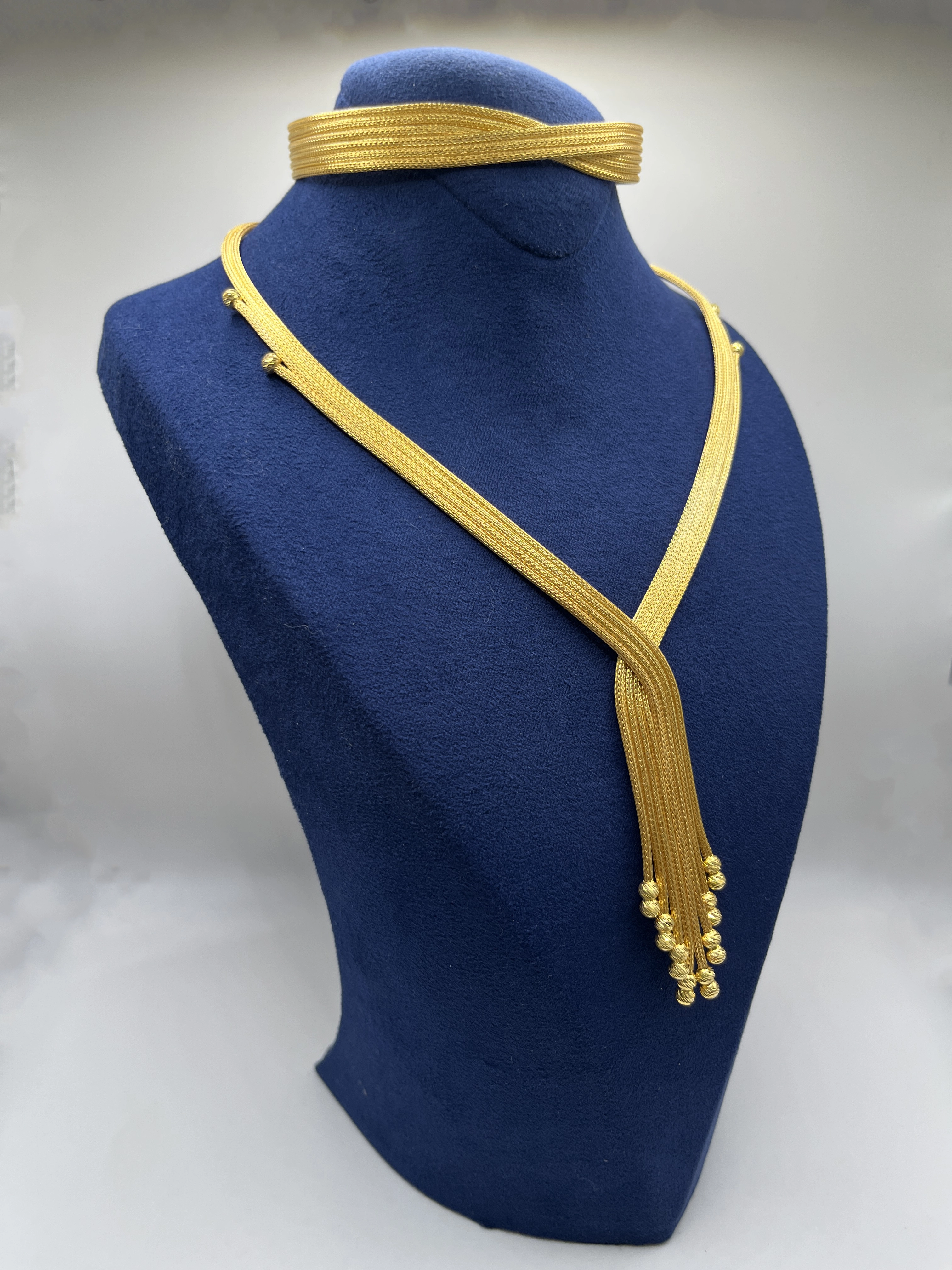 Altın Kaplamalı Dorika Gümüş Set (Küpesiz)