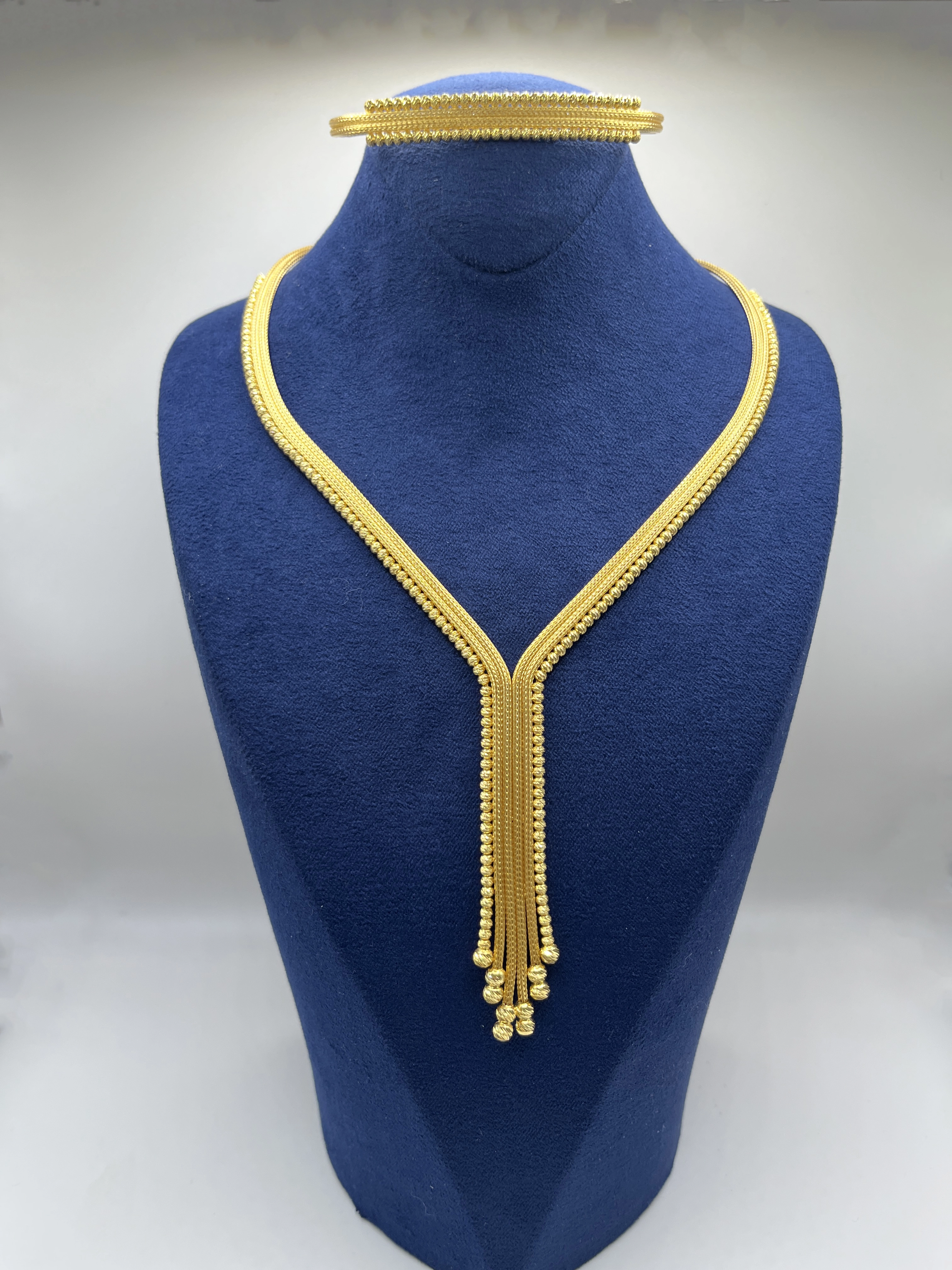 Altın Kaplamalı Dorika Gümüş Set (Küpesiz)