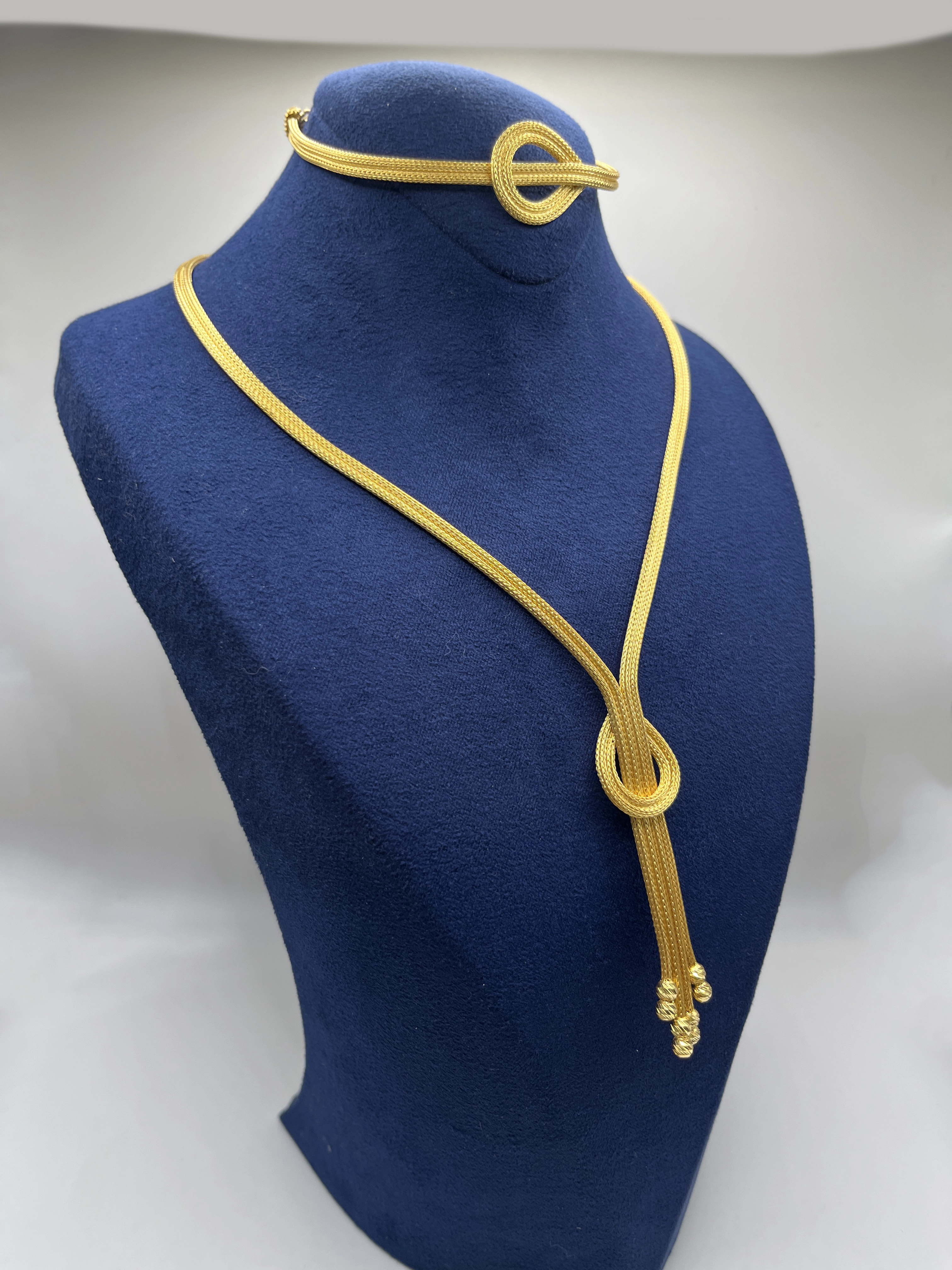 Altın Kaplamalı Dorika Gümüş Set (Küpesiz)