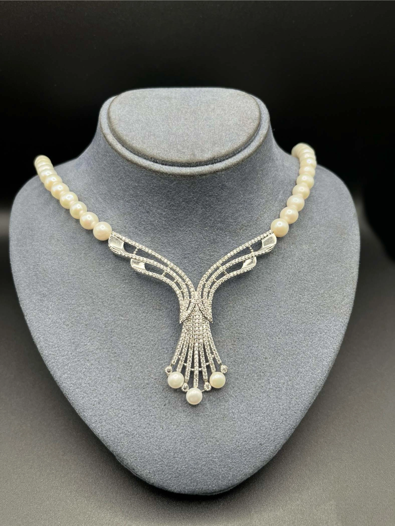 Doğal İncili Gümüş Gerdanlık